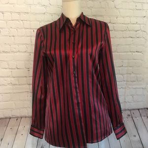 Vintage kasper polyester button down shirt